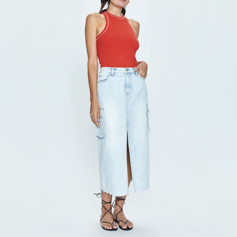 Pistola McKayla Low Slung Cargo Skirt - Parasol
